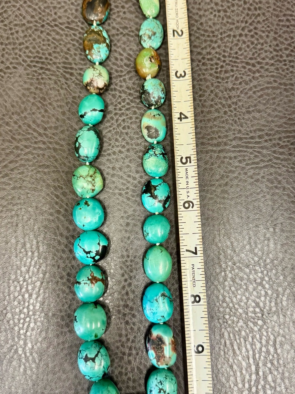 Turquoise Bead Necklace - Vibrant Blue-Green Statement - Picture 3 of 9